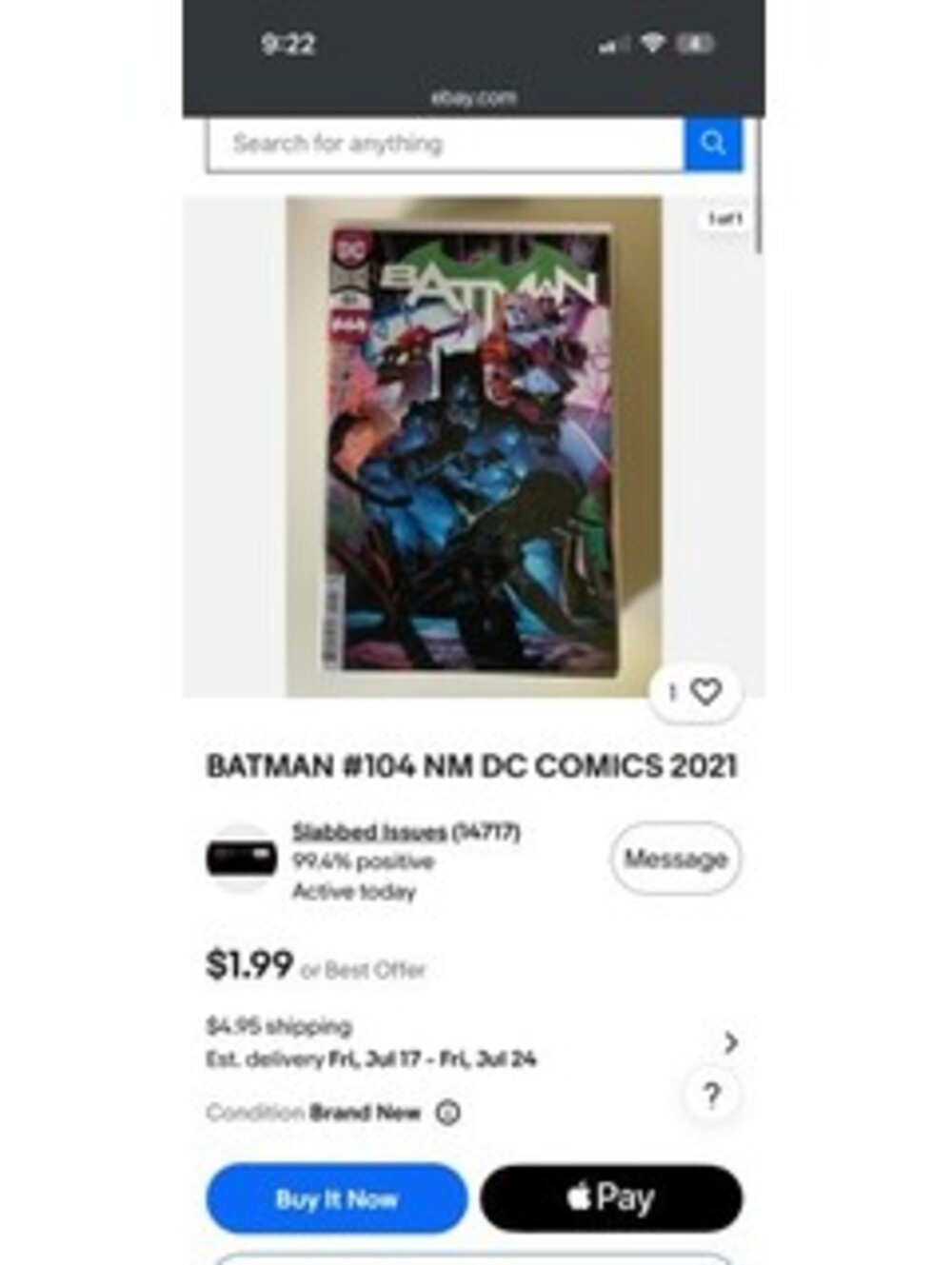Batman #104 NM DC Comics 2021 Comic Book